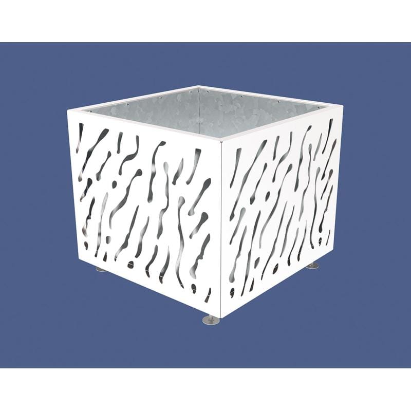 Cityscape Direct Venice Planter 990 x 990 x 870mm high / White (RAL 9010) / Galvanised steel