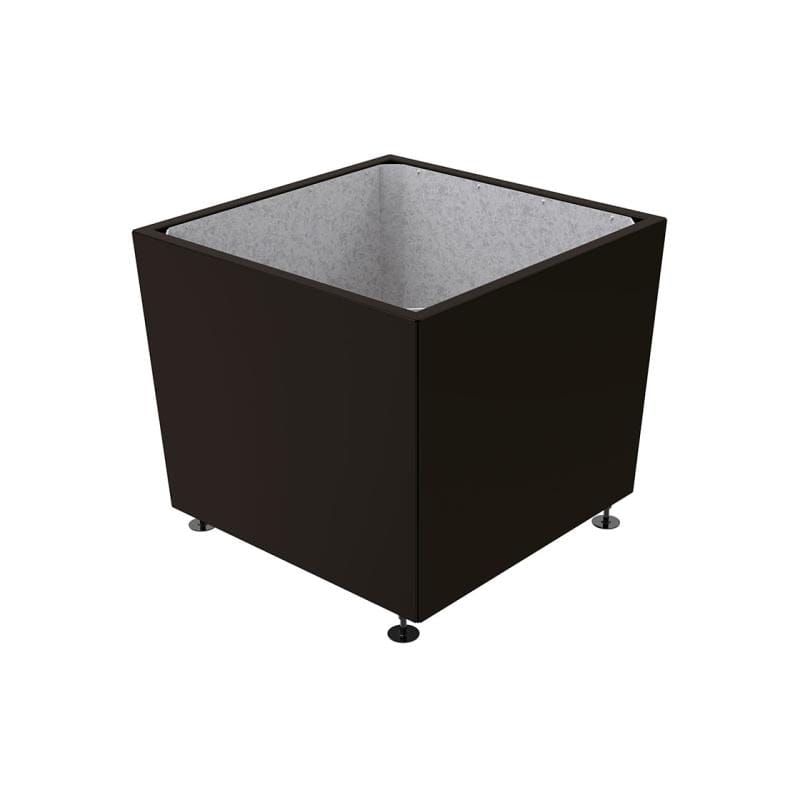 Cityscape Direct Olbia Planter 995 x 995 x 870mm high / Black (RAL 9005) / Galvanised steel