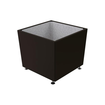 Cityscape Direct Olbia Planter 995 x 995 x 870mm high / Black (RAL 9005) / Galvanised steel