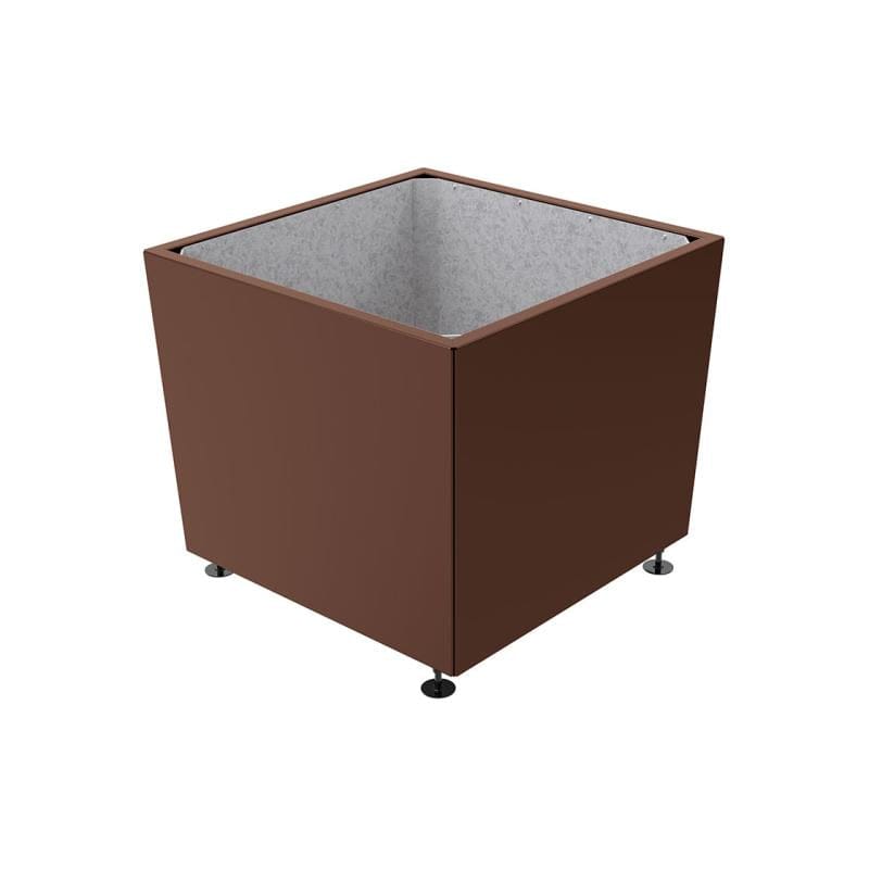 Cityscape Direct Olbia Planter 995 x 995 x 870mm high / Brown (RAL 8017) / Galvanised steel