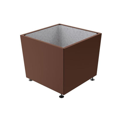Cityscape Direct Olbia Planter 995 x 995 x 870mm high / Brown (RAL 8017) / Galvanised steel