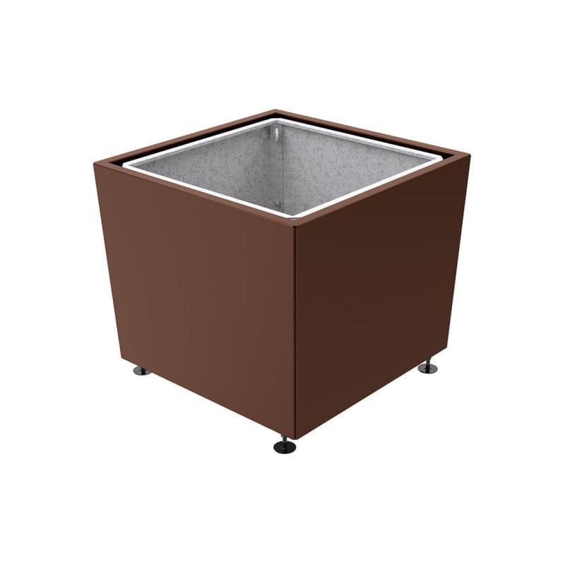 Cityscape Direct Olbia Planter 995 x 995 x 870mm high / Brown (RAL 8017) / With inserts for use with lifting rings