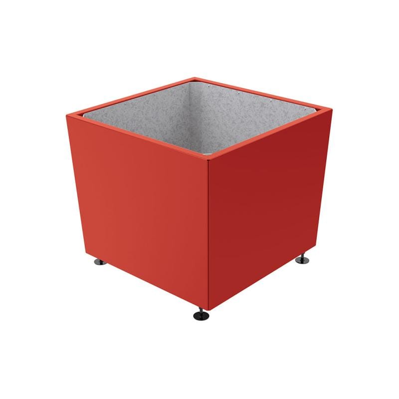 Cityscape Direct Olbia Planter 995 x 995 x 870mm high / Burgundy (RAL 3004) / Galvanised steel