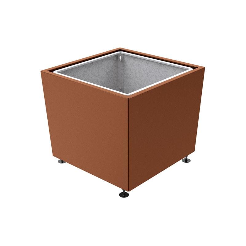 Cityscape Direct Olbia Planter 995 x 995 x 870mm high / Corten Effect / With inserts for use with lifting rings