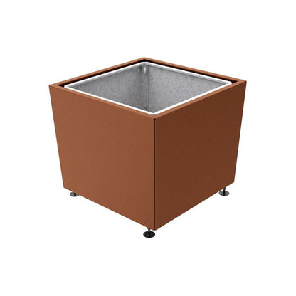 Cityscape Direct Olbia Planter 995 x 995 x 870mm high / Corten Effect / With inserts for use with lifting rings