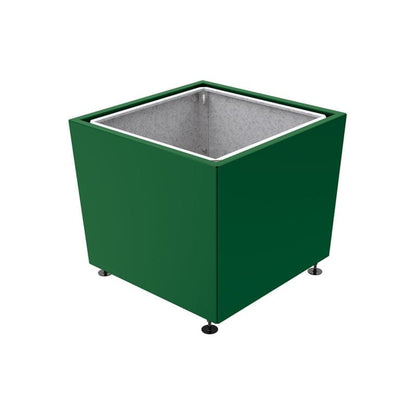 Cityscape Direct Olbia Planter 995 x 995 x 870mm high / Green (RAL 6005) / With inserts for use with lifting rings