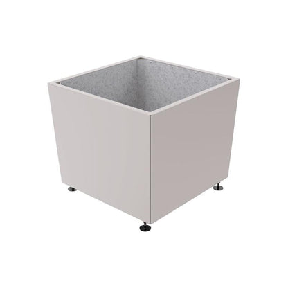 Cityscape Direct Olbia Planter 995 x 995 x 870mm high / Light Grey (RAL 7044) / Galvanised steel