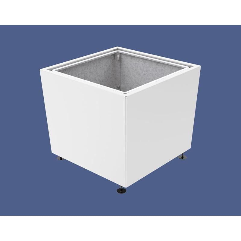 Cityscape Direct Olbia Planter 995 x 995 x 870mm high / White (RAL 9010) / With inserts for use with lifting rings