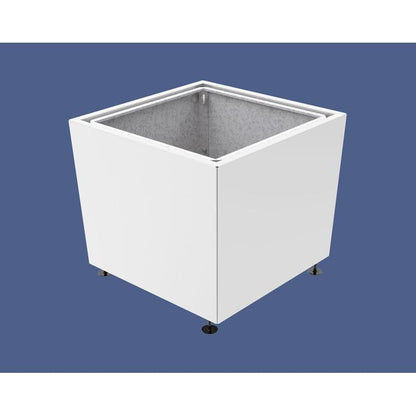 Cityscape Direct Olbia Planter 995 x 995 x 870mm high / White (RAL 9010) / With inserts for use with lifting rings