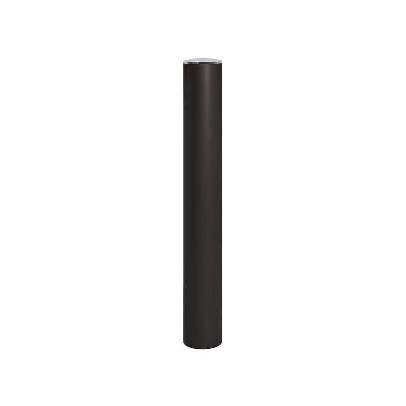 Brushed Steel Anti-Ram Bollard in Black