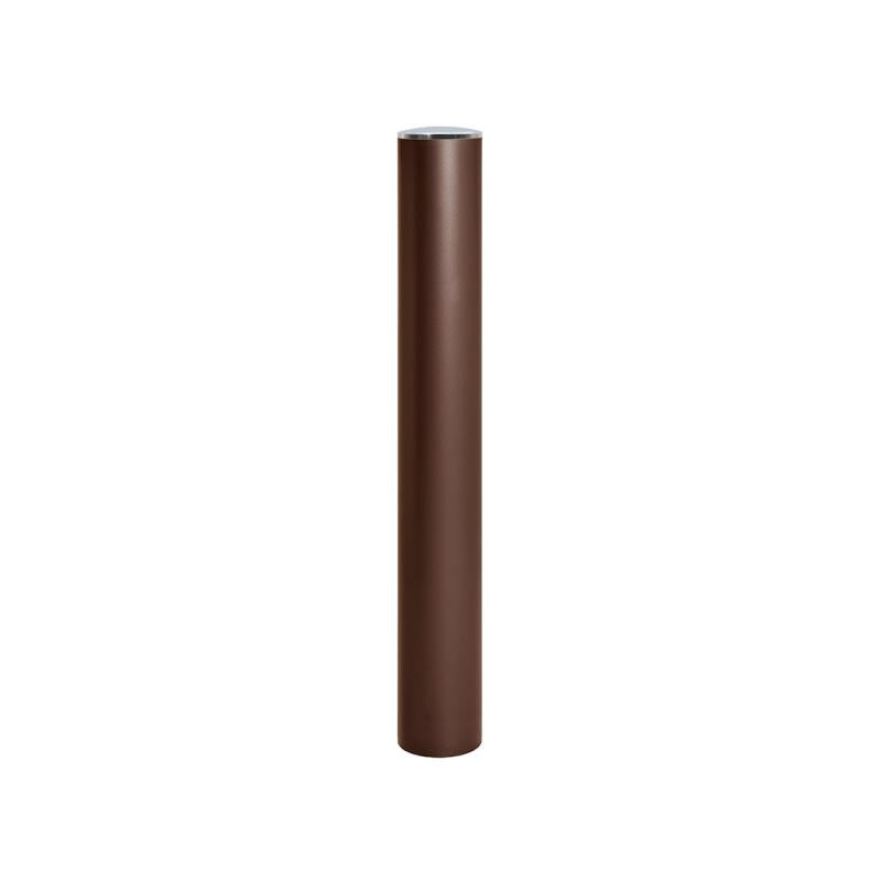 Brushed Steel Anti-Ram Bollard in Brown