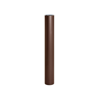 Brushed Steel Anti-Ram Bollard in Brown