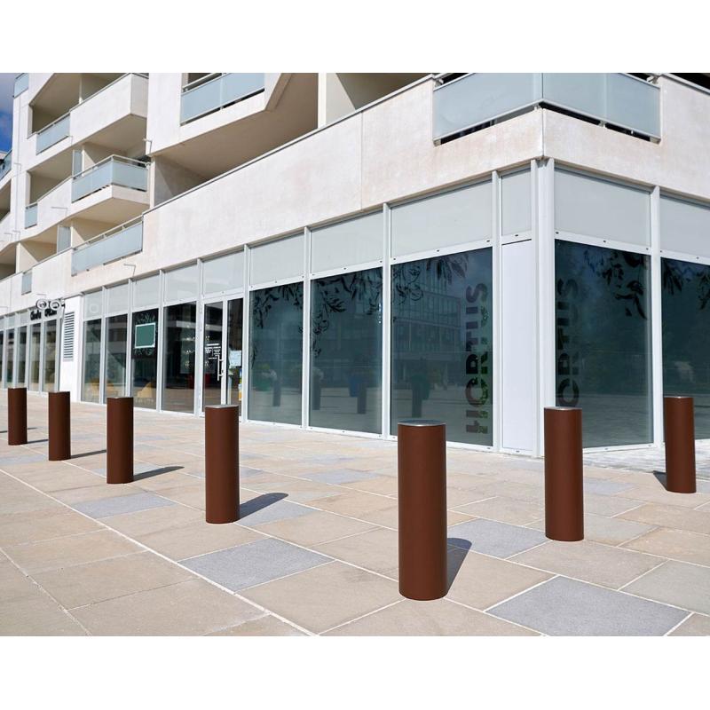 Brushed Steel Anti-Ram Bollards