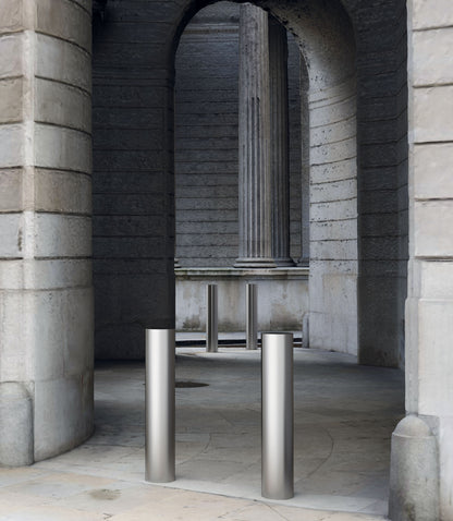 Anti-Ram Stainless Steel Bollard in Situ