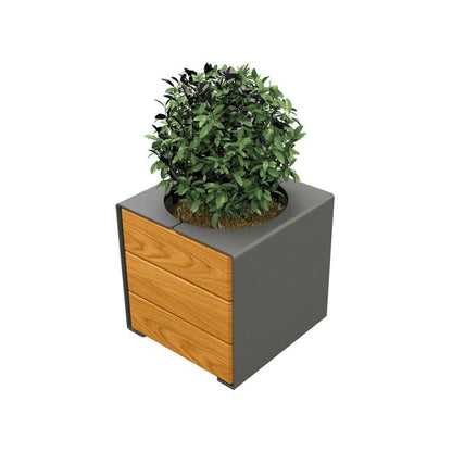 Kube Planter (Steel and Wood)