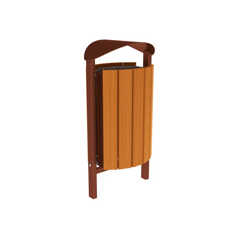 Silaos Litter Bin (Wood and Steel)