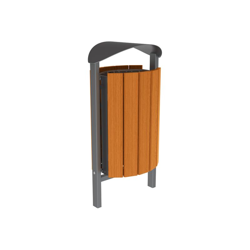 Silaos Litter Bin (Wood and Steel)