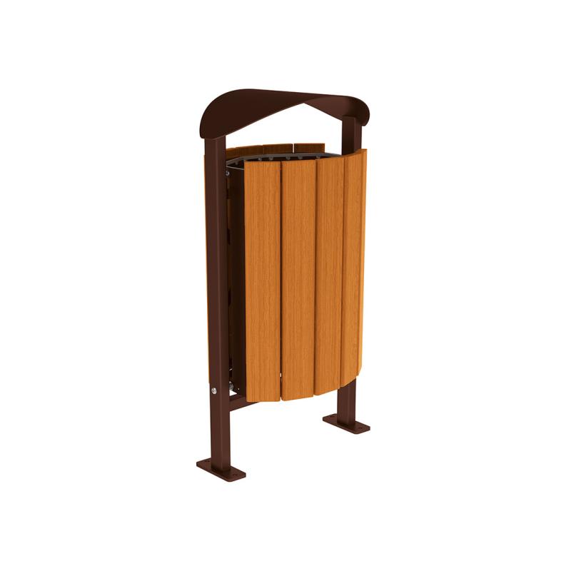 Silaos Litter Bin (Wood and Steel)