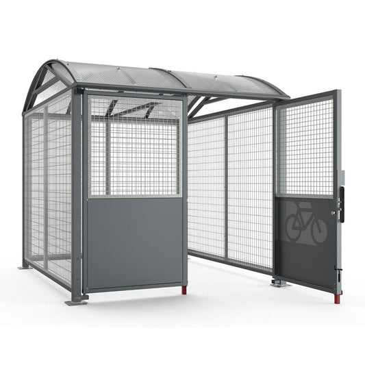 Secure Barrel Roof Bicycle Shelter