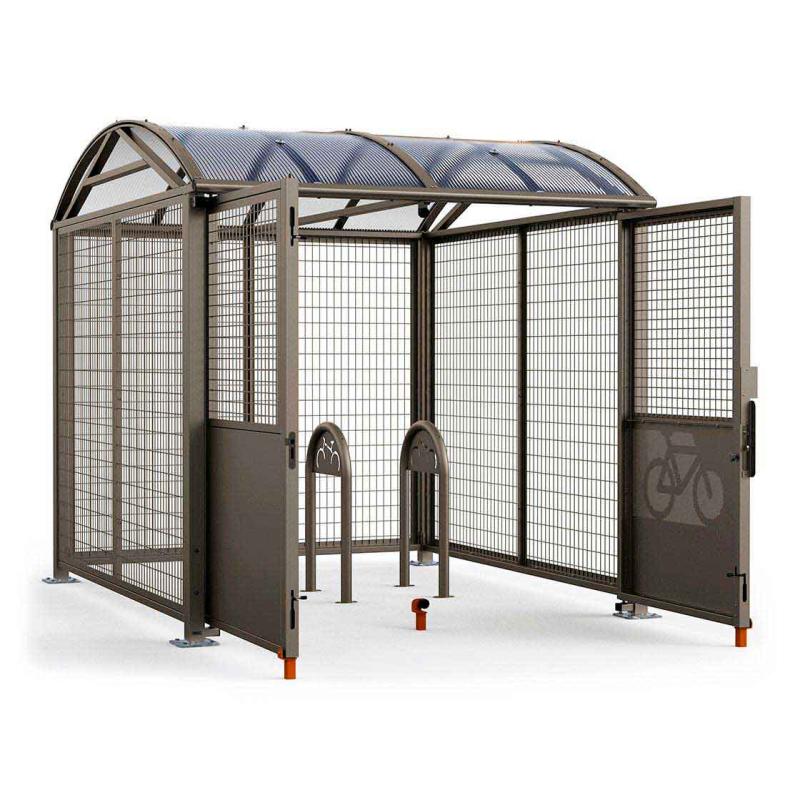 Secure Barrel Roof Bicycle Shelter