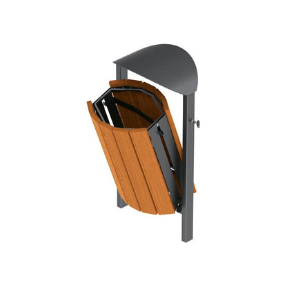 Silaos Litter Bin (Wood and Steel)