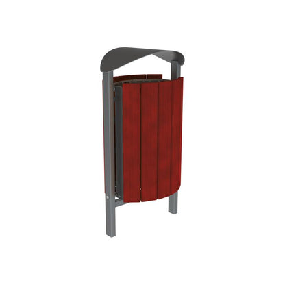 Silaos Litter Bin (Wood and Steel)