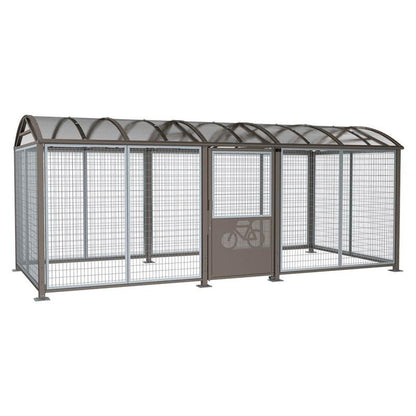 Secure XL Barrel Roof Bicycle Shelter