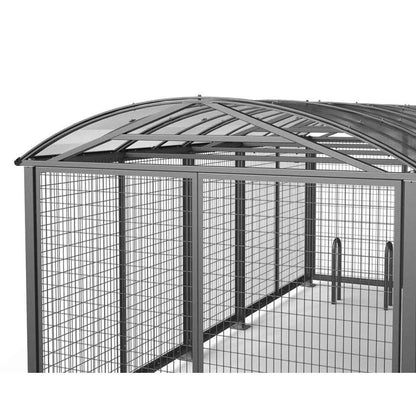 Secure XL Barrel Roof Bicycle Shelter