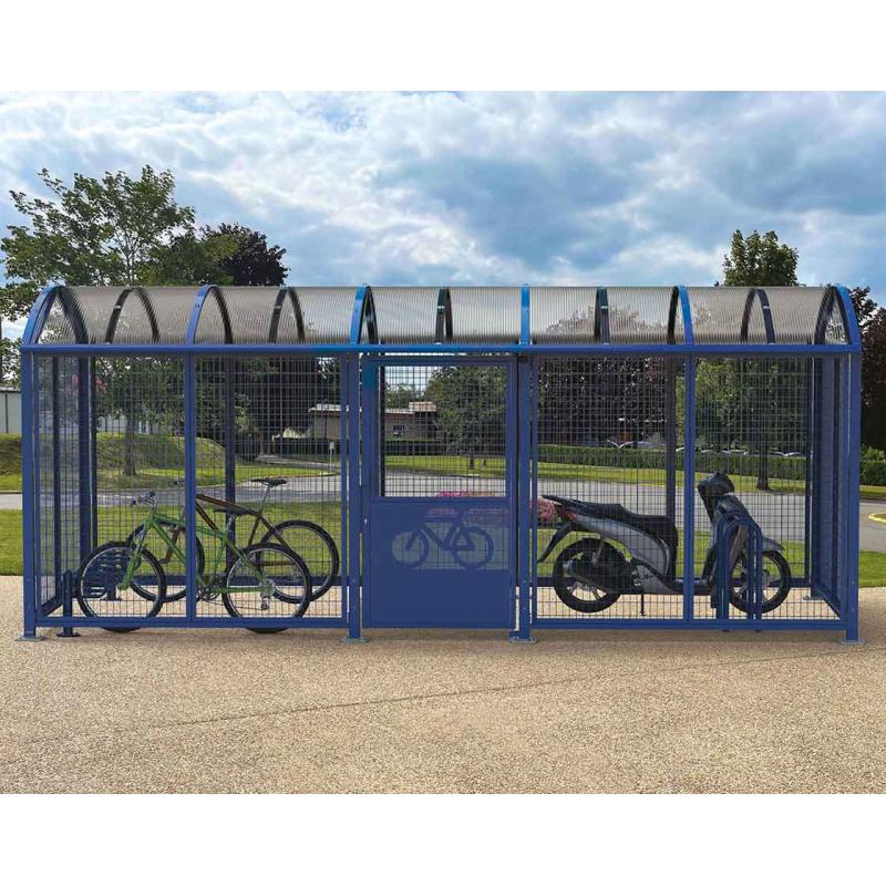 Secure XL Barrel Roof Bicycle Shelter