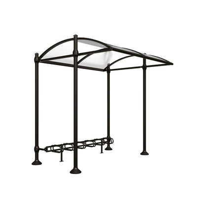 Cityscape Direct Province Bicycle Shelter Black (RAL 9005) / Agora / No Cladding