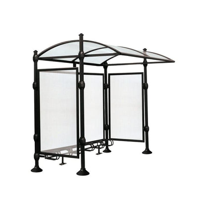 Cityscape Direct Province Bicycle Shelter Black (RAL 9005) / Agora / With Cladding