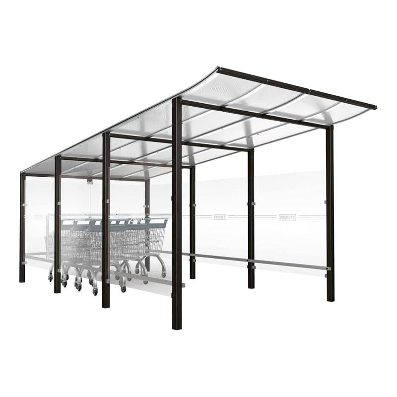 Cityscape Direct Modulo Trolley Shelter Black (RAL 9005) / Concreting