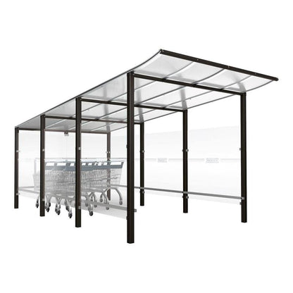 Cityscape Direct Modulo Trolley Shelter Black (RAL 9005) / Concreting