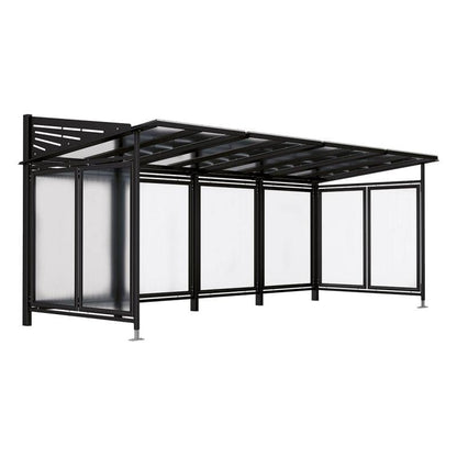 Cityscape Direct Conviviale Bicycle Shelter Black (RAL 9005) / Extended Unit (Full Cladding)