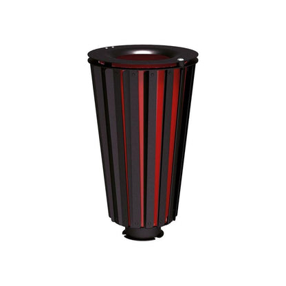 Cityscape Direct Lofoten Litter Bin (Steel) Black (RAL 9005) / Galvanised and Painted Bucket (to match frame)