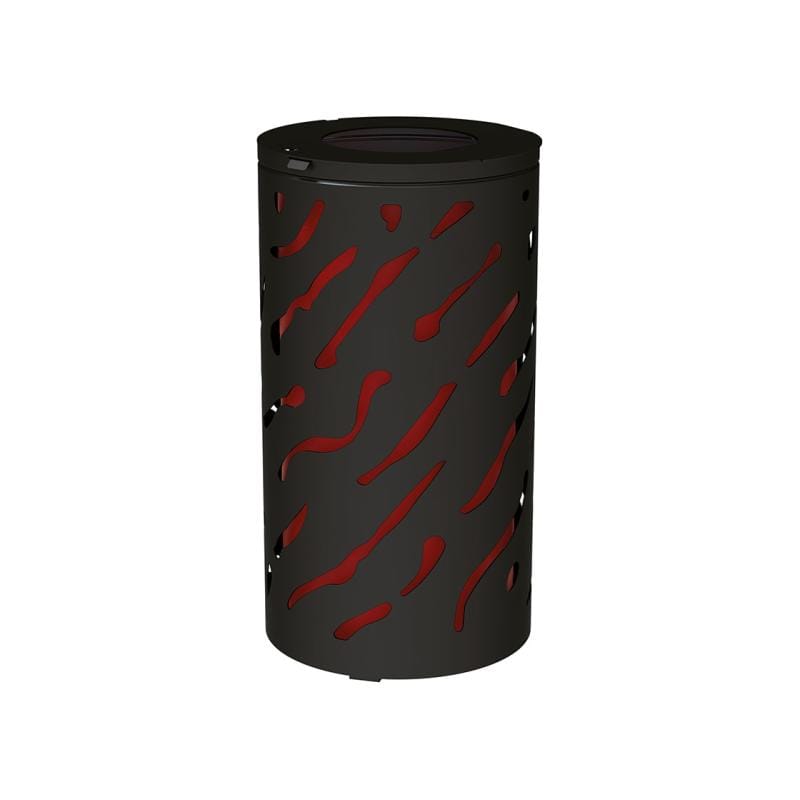 Cityscape Direct Venice Litter Bin Black (RAL 9005) / Galvanised and Painted Bucket (to match frame)