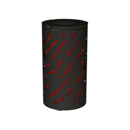 Cityscape Direct Venice Litter Bin Black (RAL 9005) / Galvanised and Painted Bucket (to match frame)