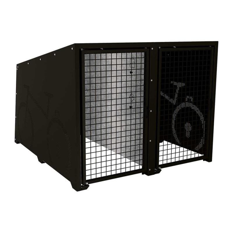 Cityscape Direct Berlin Bicycle Shelter Black (RAL 9005) / Galvanised and Painted (to match steel casing) / Not Required