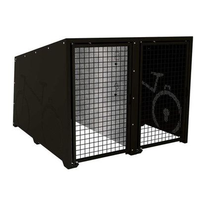 Cityscape Direct Berlin Bicycle Shelter Black (RAL 9005) / Galvanised and Painted (to match steel casing) / Not Required
