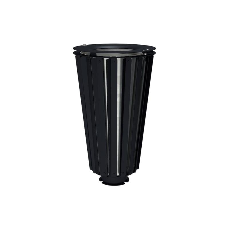 Cityscape Direct Lofoten Litter Bin (Steel) Black (RAL 9005) / Galvanised Bucket (Unpainted)