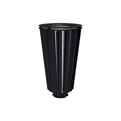 Cityscape Direct Lofoten Litter Bin (Steel) Black (RAL 9005) / Galvanised Bucket (Unpainted)
