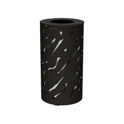 Cityscape Direct Venice Litter Bin Black (RAL 9005) / Galvanised Bucket (Unpainted)