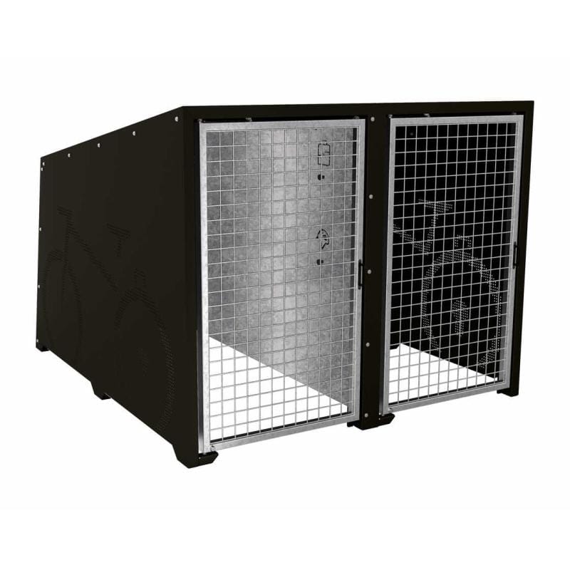 Cityscape Direct Berlin Bicycle Shelter Black (RAL 9005) / Galvanised Only / Not Required