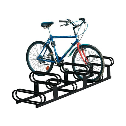 Cityscape Direct High-Low Bicycle Rack Black (RAL 9005)