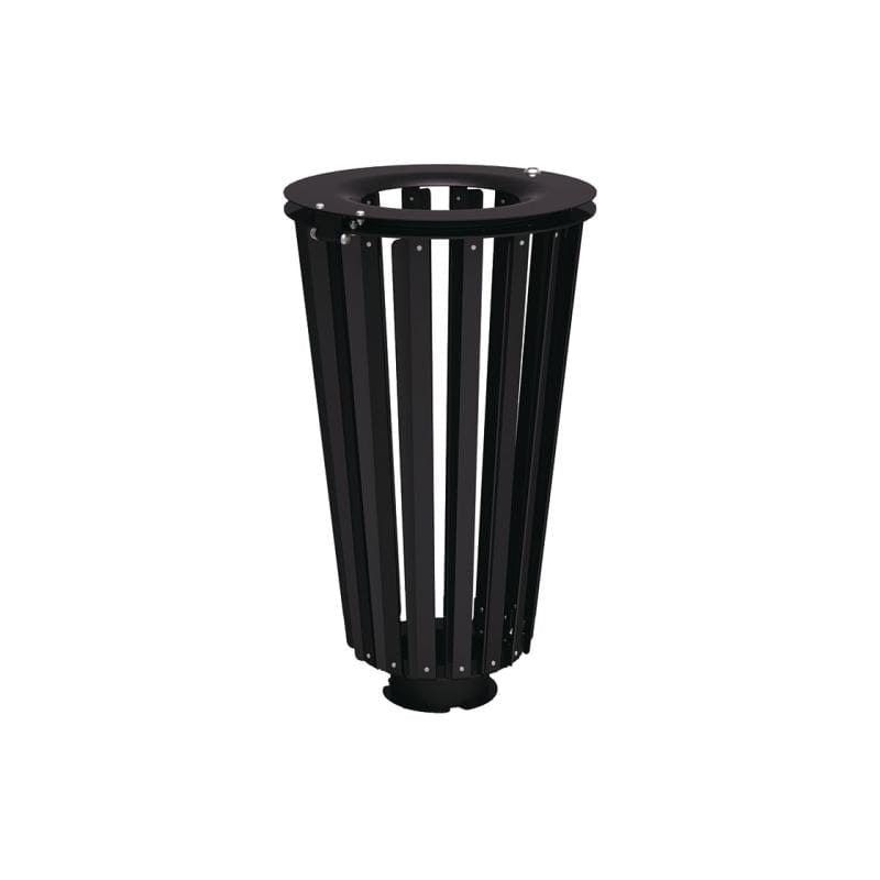Cityscape Direct Lofoten Litter Bin (Steel) Black (RAL 9005) / No Bucket