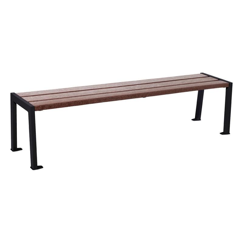 Cityscape Direct Silaos Bench (Steel and Recycled Plastic) Black RAL 9005)