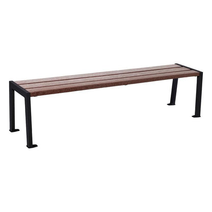 Cityscape Direct Silaos Bench (Steel and Recycled Plastic) Black RAL 9005)