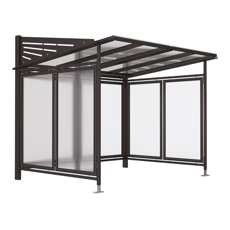 Cityscape Direct Conviviale Bicycle Shelter Black (RAL 9005) / Single Unit (Full Cladding)