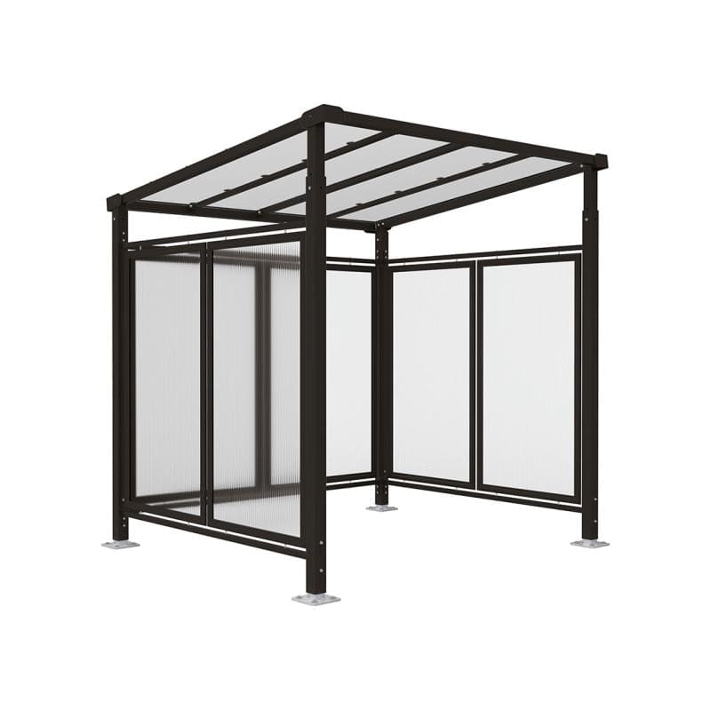 Cityscape Direct Milan Bicycle Shelter Black (RAL 9005) / Single Unit (Full Cladding)