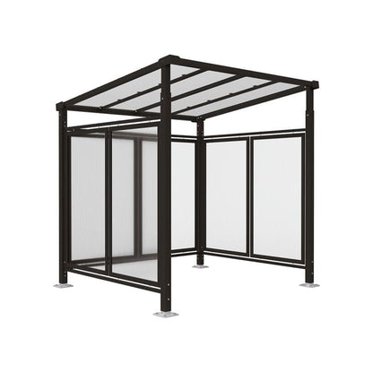 Cityscape Direct Milan Bicycle Shelter Black (RAL 9005) / Single Unit (Full Cladding)